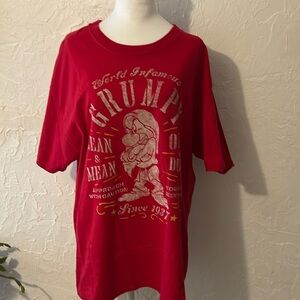 Disneyland Resort Walt Disney World Red Infamous Grumpy T Shirt Size XL Unisex